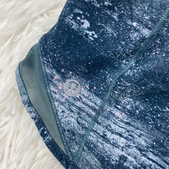 Lululemon Hotty Hot Short II *Long 4" Azurite Mint Tint Multi / Mystic Green - Picture 7 of 7